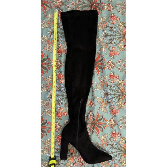 Brand New Women's Over The-Knee Boots Black Suede Super Cute Fashion Boots Sz 9 - Picture 6 of 6